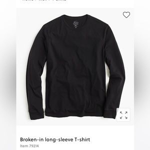 J.Crew men’s broken in long sleeve T-shirt, old forest